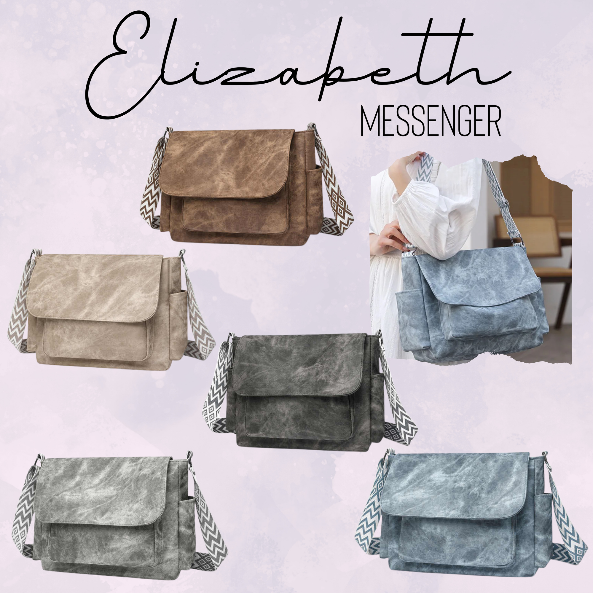 Elizabeth Flap Messenger Bag - PREORDER