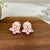 Acrylic Stud Earrings - Christmas - Pink Tree